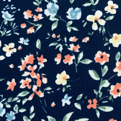 Jersey ♥ Flowers ♥ | marineblau